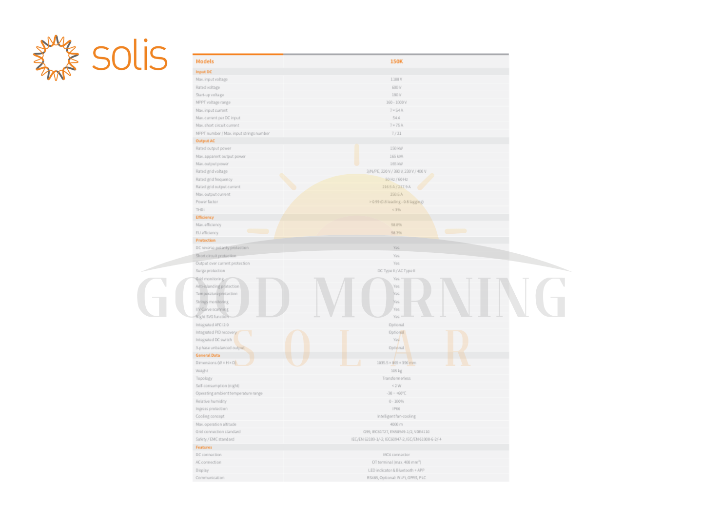Solis S6-GC3P150K07-NV-ND